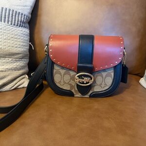 Coach Red and Black Crossbody Bag